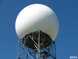 A NEXRAD radar dome